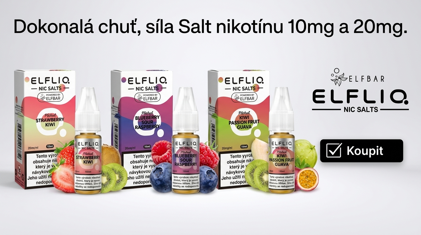 Objevte svět osvěžujících chutí s Elfbar liquidy! 🍭 Tyto prémiové e-liquidy jsou navrženy tak, aby poskytovaly nezapomenutelný zážitek z vapování.