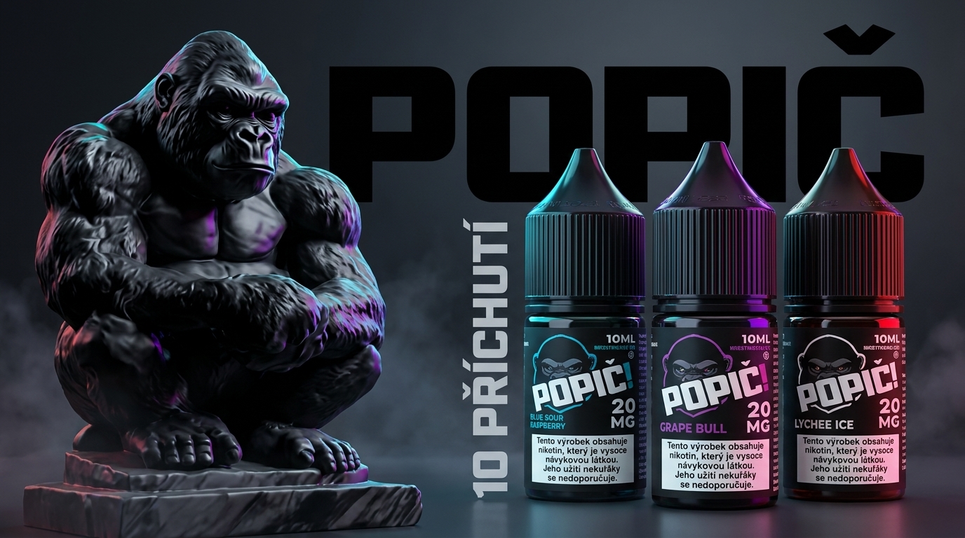 Nová kolekce náplní Popič! Salt láká na výtečné ovocné náplně pro každodenní vaping.