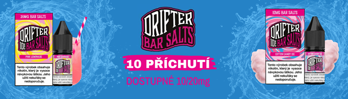 Juice Sauz představuje vynikající prémiové náplně, Juice Sauz Drifter SALT. Ty v sobě kombinují jedinečné a bohaté příchutě, které vám v ústech vykouzlí netušené potěšení.