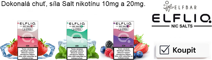 Objevte svět osvěžujících chutí s Elfbar liquidy! 🍭 Tyto prémiové e-liquidy jsou navrženy tak, aby poskytovaly nezapomenutelný zážitek z vapování.