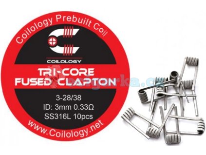 coilology tricore fused clapton predmotane spiralky ss316 033ohm 10ks