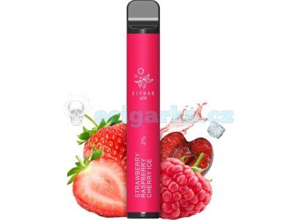 elf bar 600 elektronicka cigareta 20mg strawberry raspberry cherry ice cz