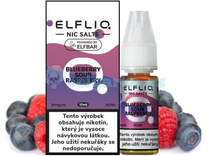 liquid elfliq nic salt blueberry sour raspberry 10ml 20mg