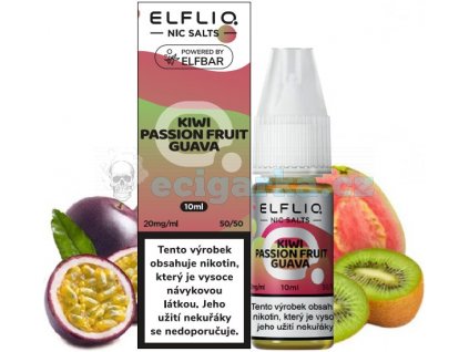 liquid elfliq nic salt kiwi passion fruit guava 10ml 20mg