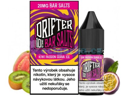 liquid drifter bar salts kiwi passionfruit guava ice 10ml 20mg