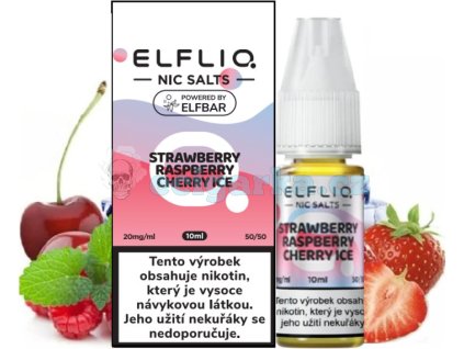 liquid elfliq nic salt strawberry raspberry cherry ice 10ml 20mg (1)