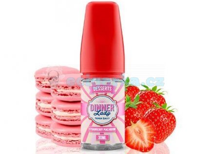 dinner lady aroma desserts strawberry macaroon 30ml