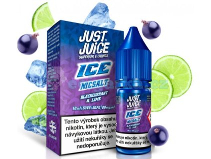 liquid just juice salt ice blackcurrant lime 10ml 11mg