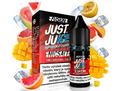 liquid just juice salt fusion mango blood orange on ice 10ml 11mg