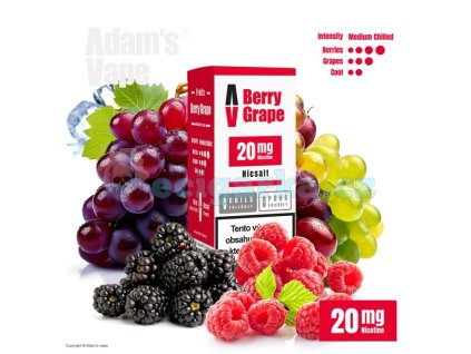 liquid adams vape salt berry grape 10ml 20mg