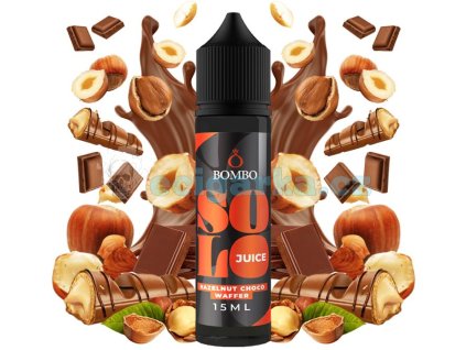 prichut bombo solo juice sv 15ml hazelnut choco waffer tycinka s liskooriskovym kremem