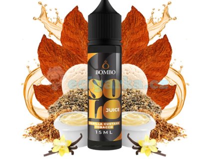prichut bombo solo juice sv 15ml vanilla custard tobacco tabak s vanilkovym custardem