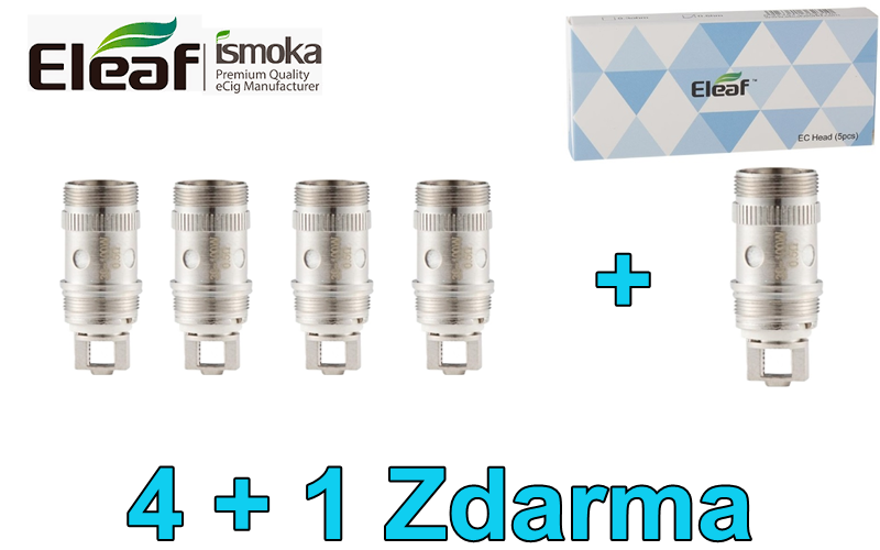 (Akce) Žhavící hlava Eleaf iJust 2/ Melo EC-M/N/S 4+1 zdarma Odpor: 0,5ohm