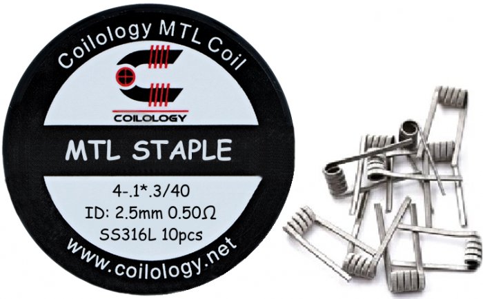 Levně Odporový drát Coilology MTL - hotový Staple SS316 0,5ohm (10ks)