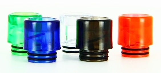 Levně Microcig Drip tip 810 Průhledný plastový pro TFV8/12 ap.. Barva: Červená