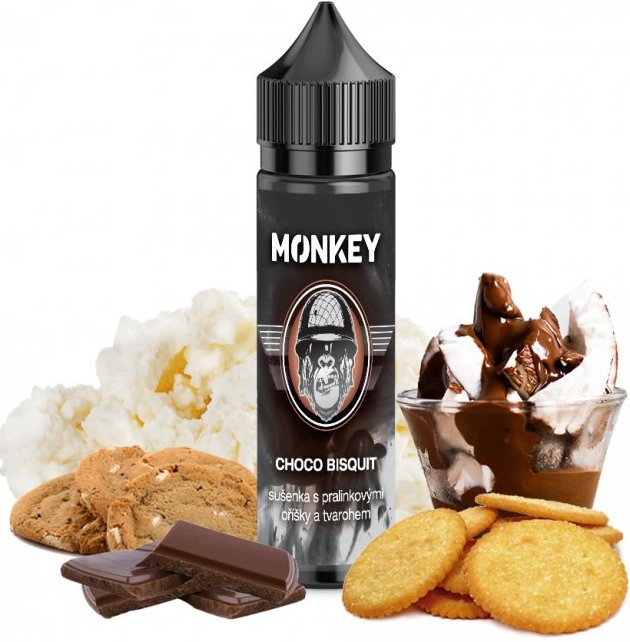 Levně Příchuť Monkey Shake and Vape 10/60ml Choco Bisquit (Pralinková sušenka s tvarohem)