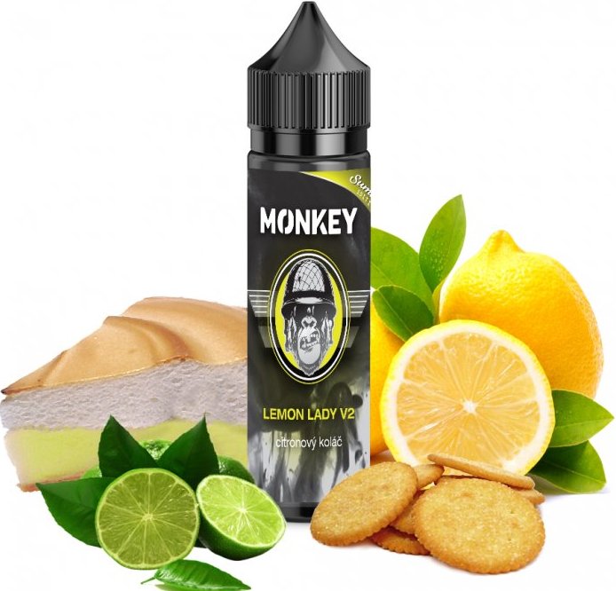 Levně Příchuť Monkey Shake and Vape 10/60ml Lemon Lady V2 (Citronový koláč)