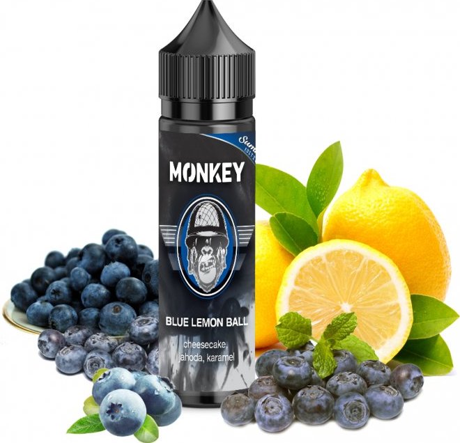 Levně Příchuť Monkey Shake and Vape 10/60ml Blue Lemon Ball (Borůvky a citron)