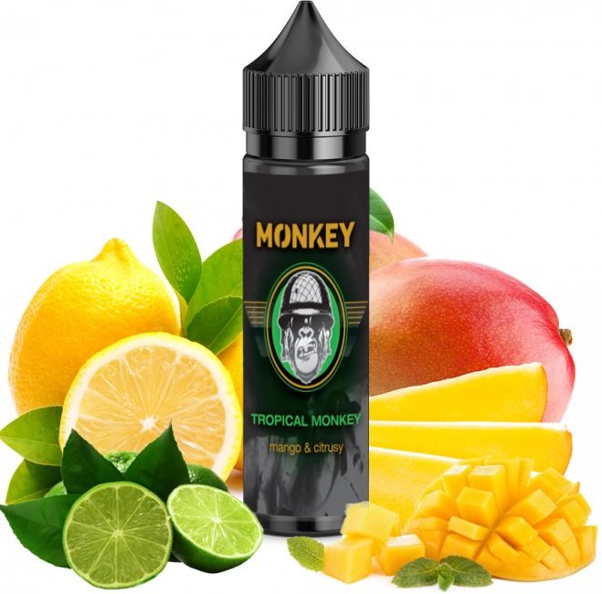 Levně Příchuť Monkey Shake and Vape 10/60ml Tropical Monkey (Citrusový mix s mangem)