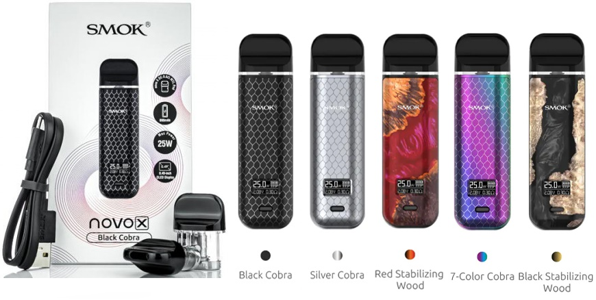 Levně Smok POD Novo X elektronická cigareta 800mAh Barva: Dřevo