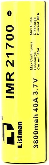 Levně Baterie 21700 Listman 3800mAh- 40A (High Drain)
