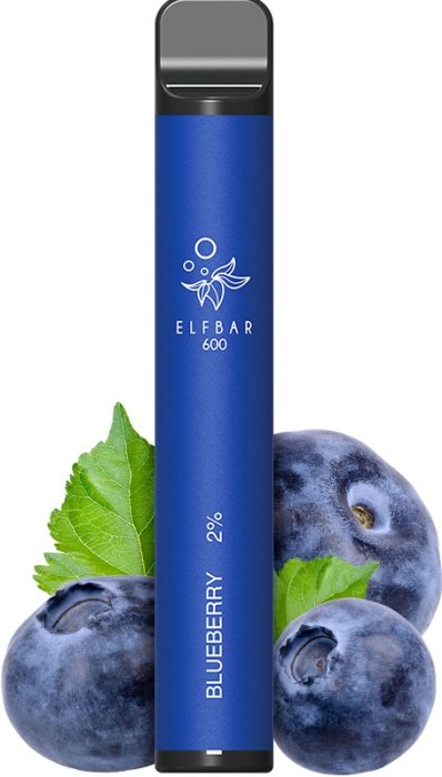 Levně Elf Bar jednorázová elektronická cigareta Blueberry (Borůvka) 600 potáhnutí 20mg