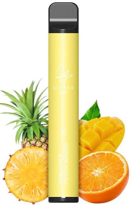 Levně Elf Bar jednorázová elektronická cigareta Pineapple Peach Mango (Ananas, broskev a mango) 600 potáhnutí 20mg