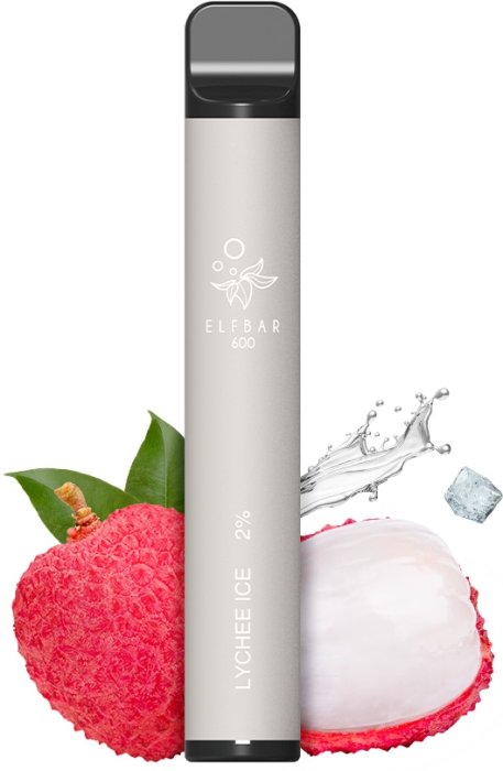 Levně Elf Bar jednorázová elektronická cigareta Lychee Ice (Ledové liči) 600 potáhnutí 20mg