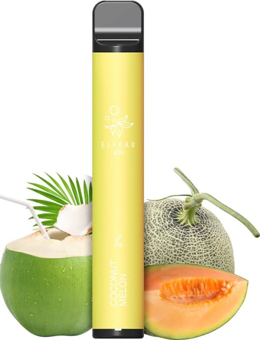 Levně Elf Bar jednorázová elektronická cigareta Coconut Melon (Kokos a meloun) 600 potáhnutí 20mg