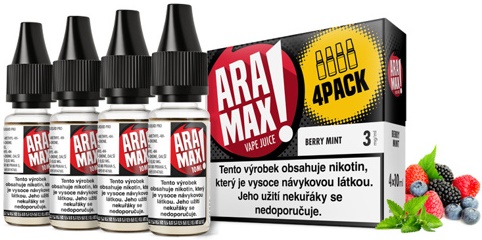 Levně Aramax 40ml/4x10ml Berry Mint (Bobulovitý mix s mátou) Nikotín: 12mg