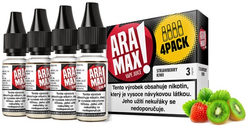 Levně Aramax 40ml/4x10ml Strawberry Kiwi (Jahoda a kiwi) Nikotín: 12mg