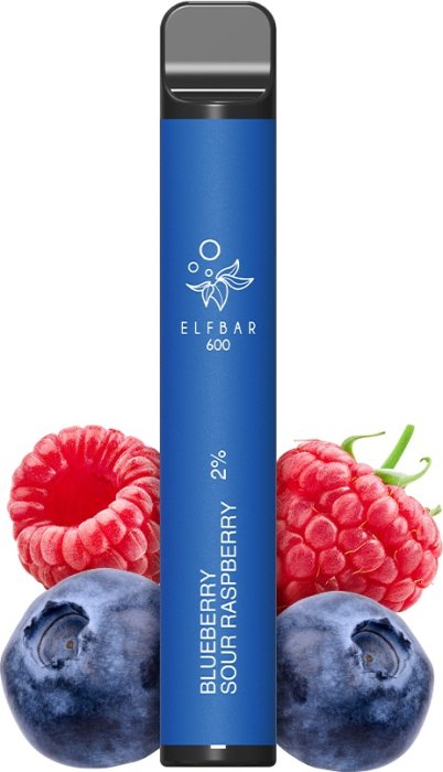 Levně Elf Bar jednorázová elektronická cigareta Blueberry Sour Raspberry (Borůvka a malina) 600 potáhnutí 20mg