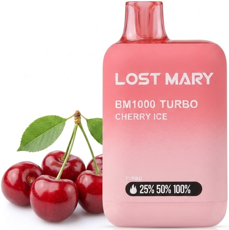 Levně Elf Bar Elf Bar-Lost Mary Turbo jednorázová elektronická cigareta Cherry (Višeň) 20mg 1000 potáhnutí