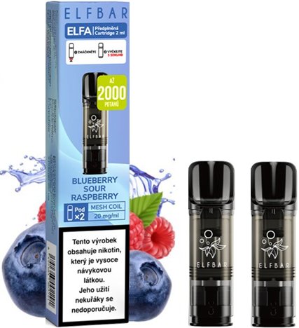Levně Elf Bar Elf Bar-Elfa Cartridge Borůvka a malina (Blueberry Sour Raspberry) 20mg