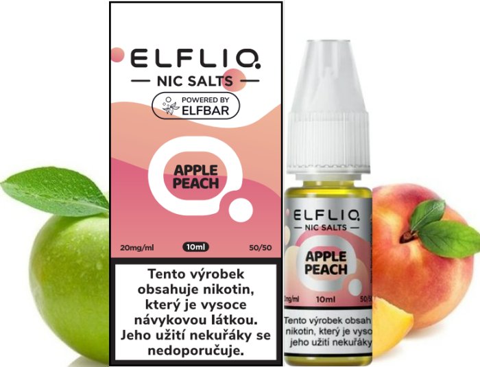 Levně Elf Bar (Elf Bar Elfliq Salt) 10ml Apple Peach Nikotín: 10mg
