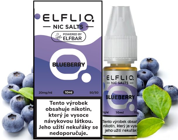 Levně Elf Bar (Elf Bar Elfliq Salt) 10ml Blueberry Nikotín: 10mg