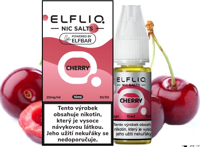 Levně Elf Bar (Elf Bar Elfliq Salt) 10ml Cherry Nikotín: 10mg