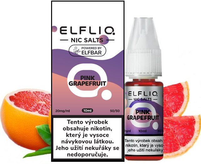 Levně Elf Bar (Elf Bar Elfliq Salt) 10ml Pink Grapefruit Nikotín: 10mg