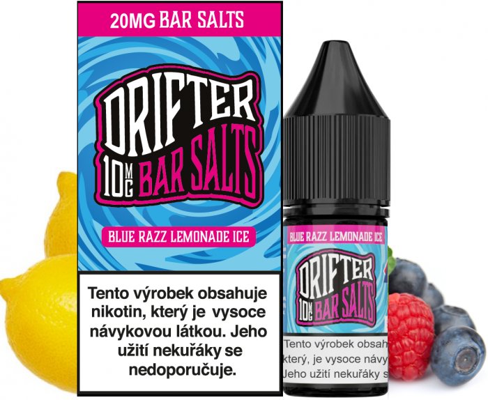 Levně Juice Sauz (Juice Sauz Drifter Salt) 10ml Blue Razz Lemonade Ice Nikotín: 10mg