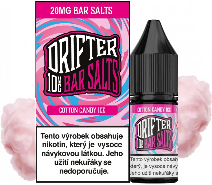 Levně Juice Sauz (Juice Sauz Drifter Salt) 10ml Cotton Candy Ice Nikotín: 10mg
