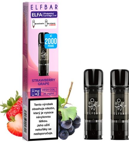 Levně Elf Bar Elf Bar-Elfa Cartridge Jahoda a hroznové víno (Strawberry Grape) 20mg