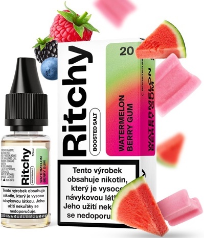 Levně Liqua (Ritchy Salt) 10ml Watermelon Berry Gum Nikotín: 10mg