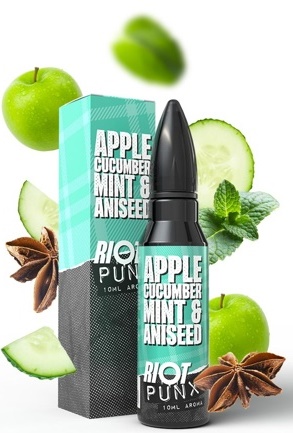 Levně Příchuť Riot Squad Shake and Vape 10/60ml Apple Cucumber Mint & Aniseed (Jablko s okurkou, mátou a anýzem)
