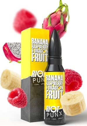 Levně Příchuť Riot Squad Shake and Vape 10/60ml Banana Raspberry & Dragonfruit (Banán, malina a dračí ovoce)