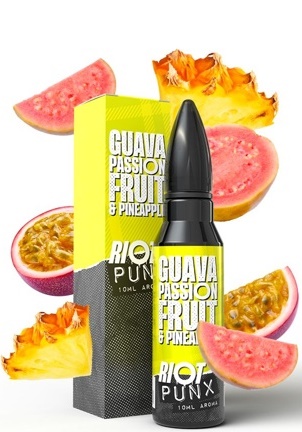 Levně Příchuť Riot Squad Shake and Vape 10/60ml Guava Passionfruit & Pineapple (Guava, marakuja a ananas)