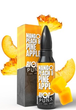 Levně Příchuť Riot Squad Shake and Vape 10/60ml Mango, Peach & Pineapple (Mango, broskev a ananas)
