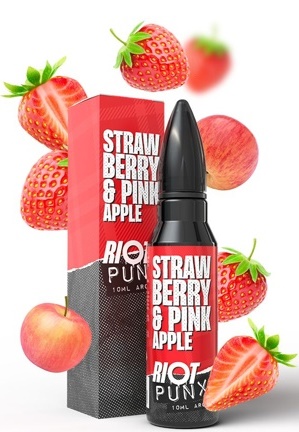 Levně Příchuť Riot Squad Shake and Vape 10/60ml Strawberry & Pink Apple (Jahoda a růžové jablko)