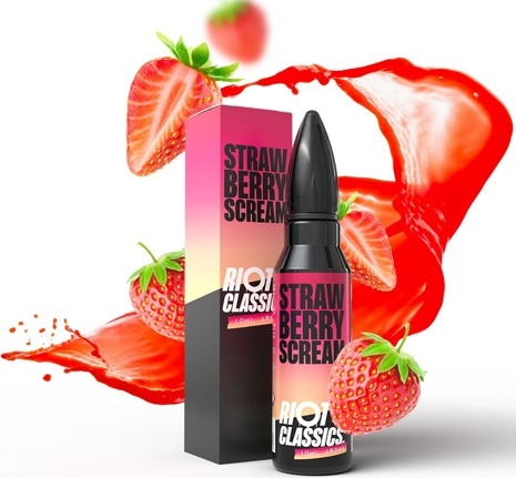 Levně Příchuť Riot Squad Shake and Vape 10/60ml Strawberry Scream (Jahodová limonáda)