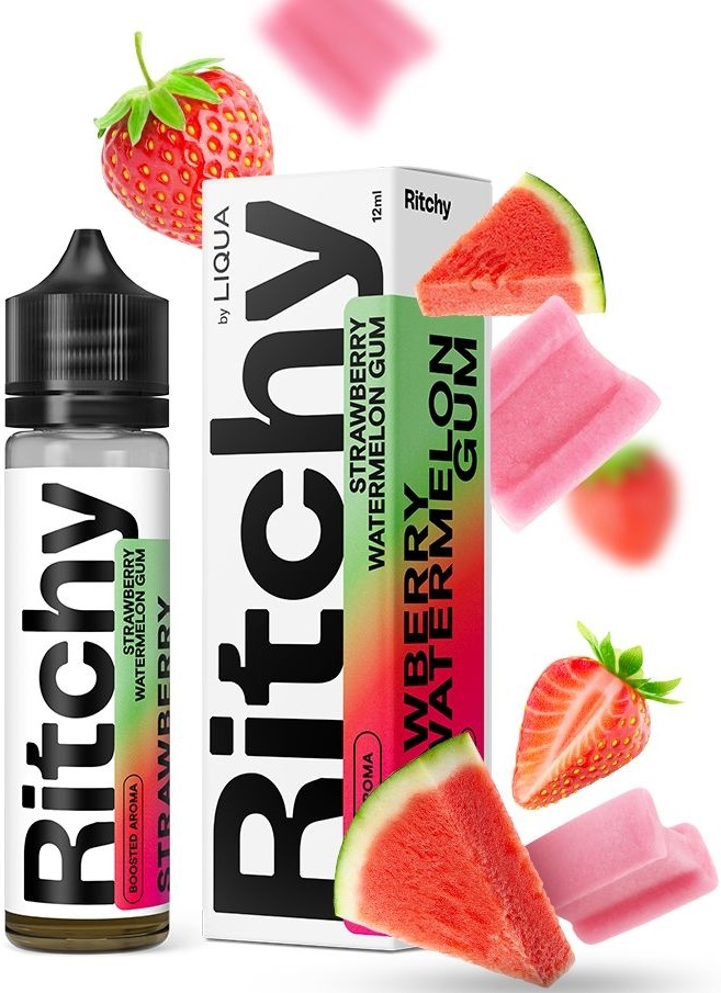 Levně Příchuť Liqua Ritchy 10/60ml Strawberry Watermelon Gum