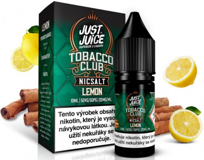 Levně Just Juice (Just Juice Salt) 10ml Tobacco Lemon (Tabák s citronem) Nikotín: 11mg